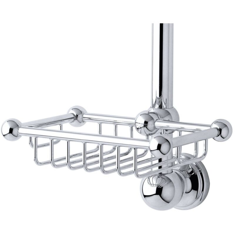 Perrin & Rowe Sliding Rail Soap Basket Pewter
