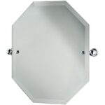 Perrin & Rowe Octagonal Mirror 625mm x 500mm Pewter