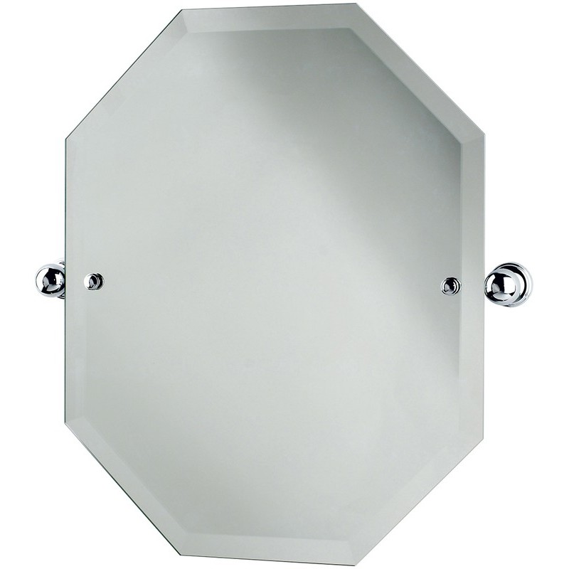 Perrin & Rowe Octagonal Mirror 625mm x 500mm Pewter Perrin & Rowe Octagonal Mirror 625mm x 500mm Pewter