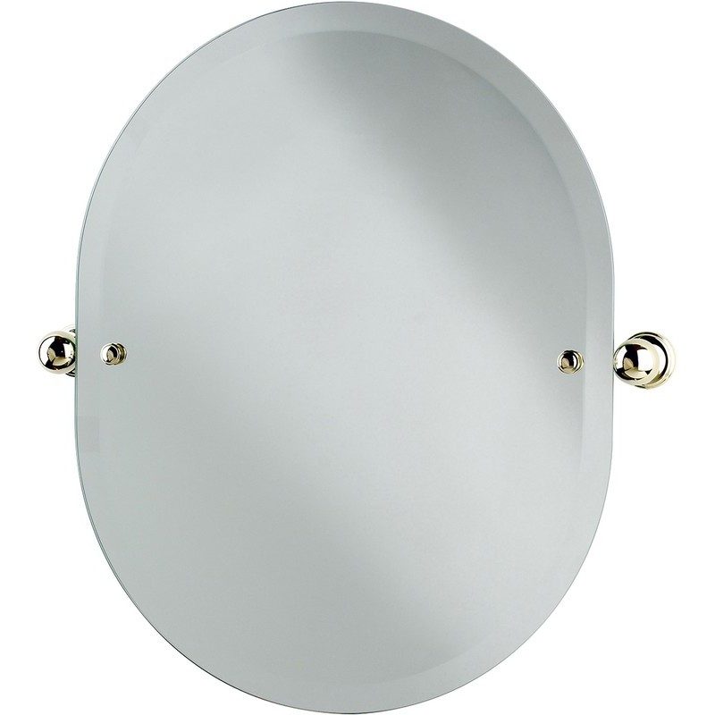 Perrin & Rowe Oval Mirror 625mm x 500mm Gold
