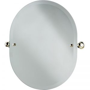 Perrin & Rowe Oval Mirror 625mm x 500mm Pewter