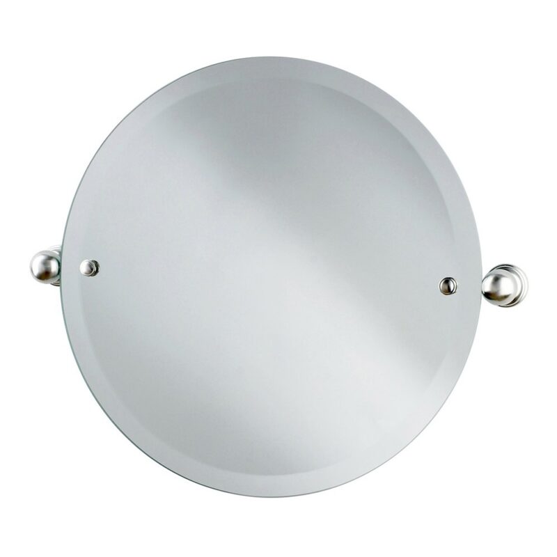 Perrin & Rowe Circular Mirror 500mm Nickel Perrin & Rowe Circular Mirror 500mm Nickel