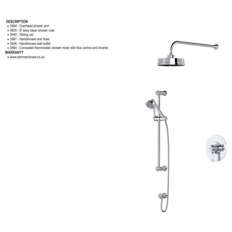Perrin & Rowe Armstrong Shower Set 1 Nickel