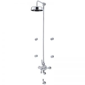 Perrin & Rowe Contemporary Shower Set D One Pewter