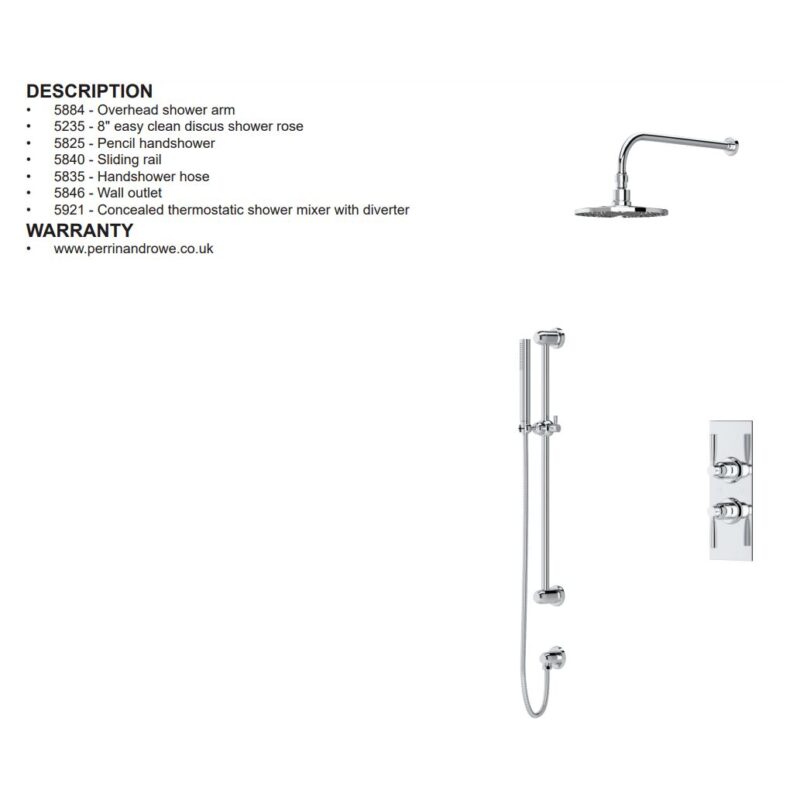 Perrin & Rowe Langbourn Shower Set 1 Chrome
