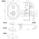 Perrin & Rowe Traditional Shower Set 3 with 5" Rose