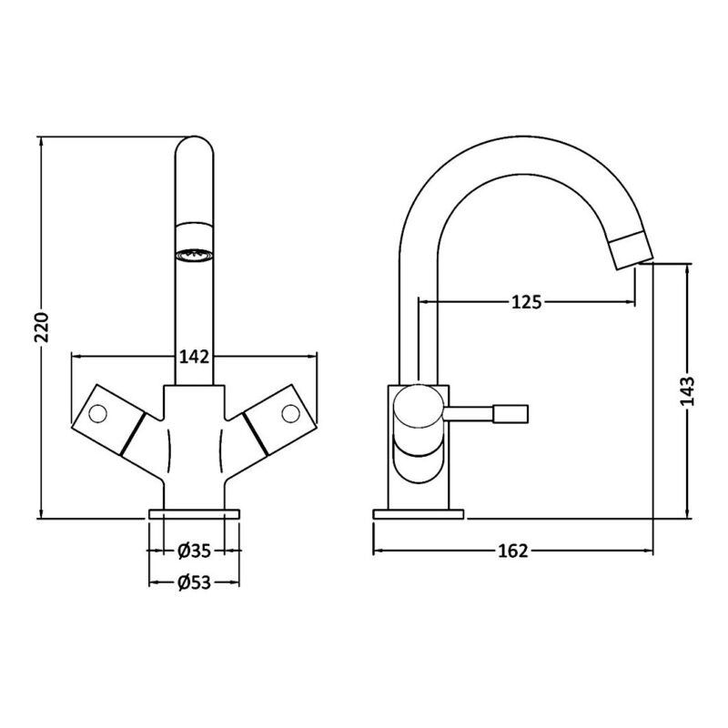 Nuie Series Two Mono Basin Mixer