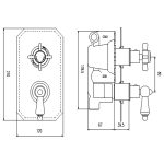 Nuie Edwardian Twin Thermostatic Shower Valve
