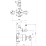 Nuie Edwardian Twin Thermostatic Shower Valve