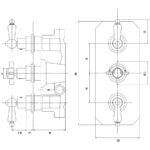 Nuie Edwardian Triple Thermostatic Shower Valve