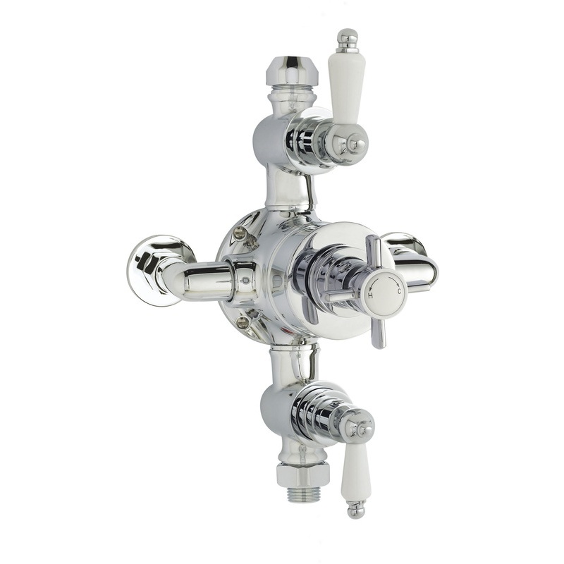 Nuie Edwardian Triple Thermostatic Shower Valve Nuie Edwardian Triple Thermostatic Shower Valve