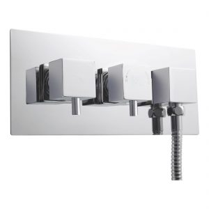 Nuie Volt Twin Thermostatic Shower Valve with Diverter