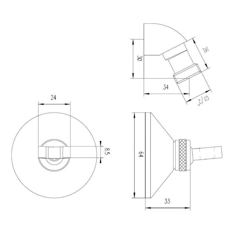 Nuie Wall Bracket & Elbow