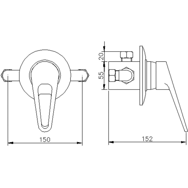 Nuie Ocean Concealed or Exposed Shower Valve