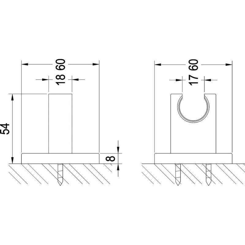 Nuie Square Wall Bracket