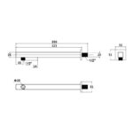 Nuie Square Wall Mounted Shower Arm