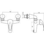 Nuie Eon Deck Mounted Bath Filler