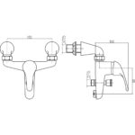 Nuie Eon Deck Mounted Bath Shower Mixer