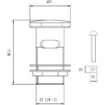 Nuie Push Button Basin Waste Slotted