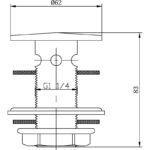 Nuie Slotted Flip Top Basin Waste