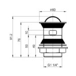 Nuie Flip Top Basin Waste