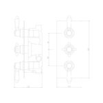 Nuie Victorian Triple Thermostatic Shower Valve