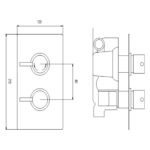 Nuie Quest Twin Thermostatic Shower Valve with Diverter