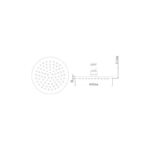 Nuie Round LED Fixed Head 200mm