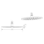 Nuie Round LED Fixed Head 300mm