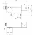 Nuie Vertical Thermostatic Bar Valve