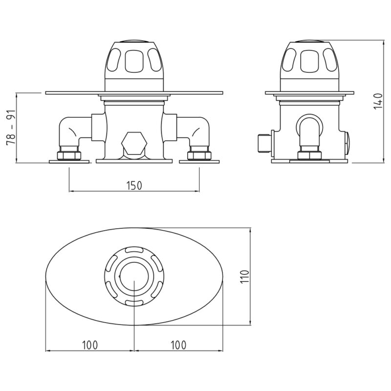 Nuie Exposed Sequential Thermostatic Valve