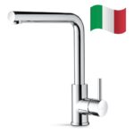 Prima+ Riace Single Lever L-Shaped Kitchen Mixer Tap Chrome