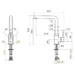 Prima+ Riace Single Lever L-Shaped Kitchen Mixer Tap Chrome