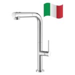 Prima+ Mosa Single Lever L-Shaped Tall Kitchen Mixer Tap Chrome