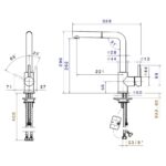 Prima+ Riace L-Shaped Kitchen Mixer Tap with Pull Out Chrome