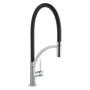 Prima+ Swan Neck Single Lever Mixer Tap w/Pull Out Black