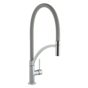 Prima+ Swan Neck Kitchen Mixer Tap with Pull Out Grey