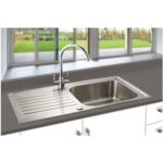 Prima Deep 1B & Drainer Inset Sink Polished Steel