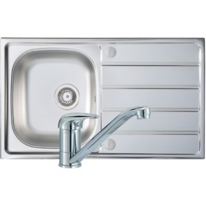 Prima 1B 800x500mm Stainless Steel Sink & Single Lever Tap Pack