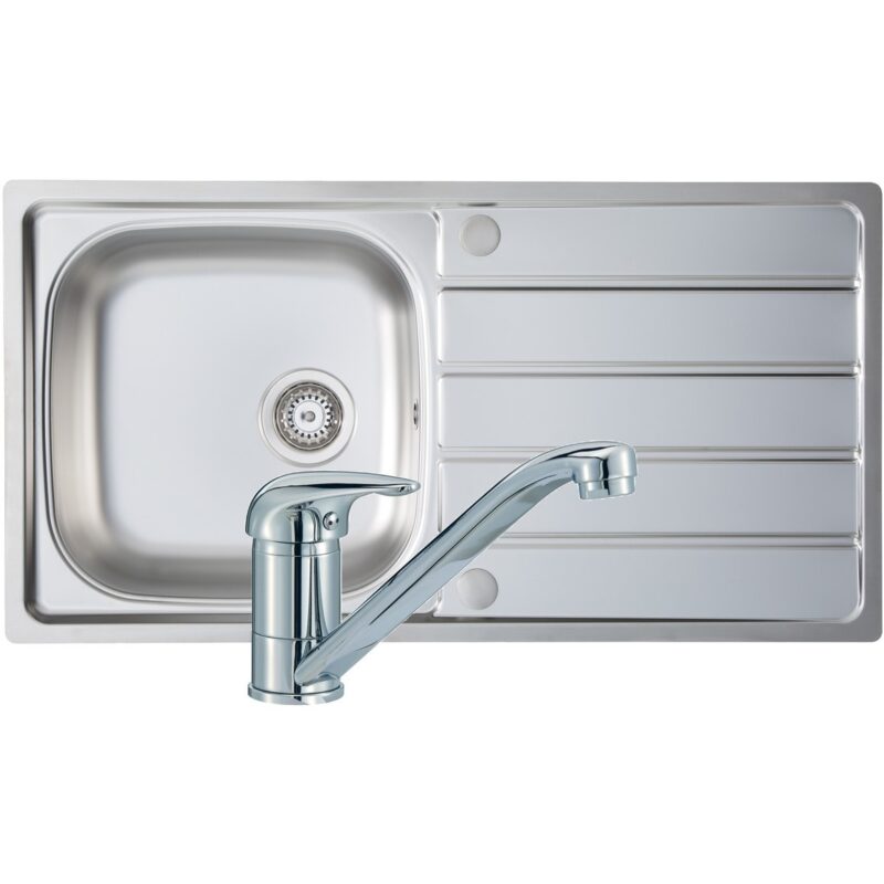 Prima 1B 965x500mm Stainless Steel Sink & Single Lever Tap Pack Prima 1B 965x500mm Stainless Steel Sink & Single Lever Tap Pack
