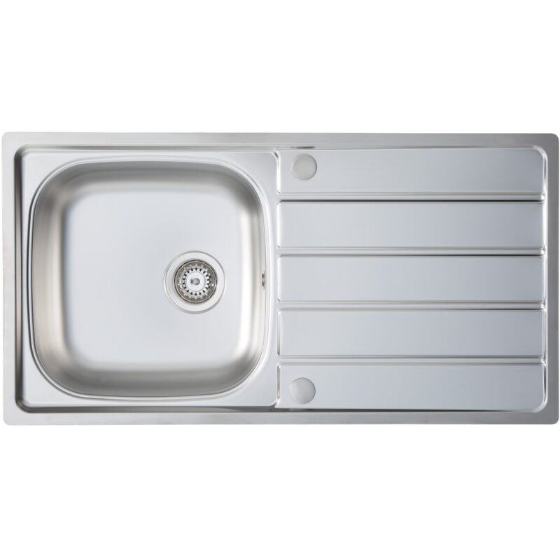 Prima 1B 965x500mm Stainless Steel Sink & Single Lever Tap Pack