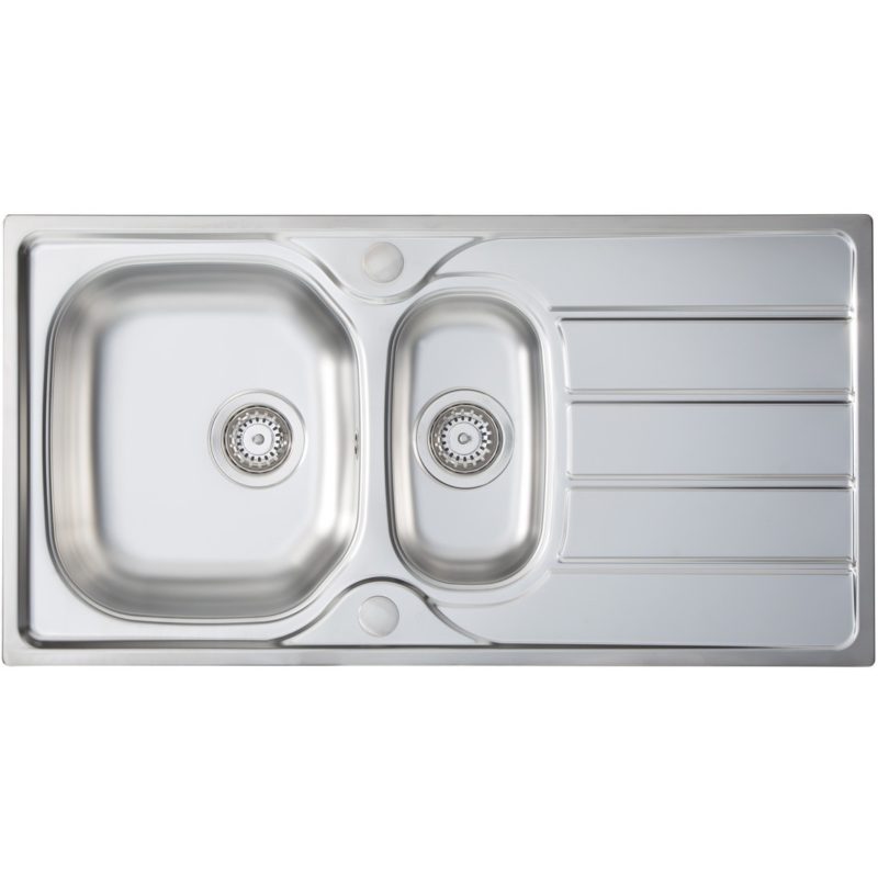Prima 1.5B 965x500mm Stainless Steel Sink & Single Lever Tap Pack