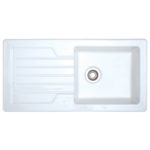 Prima 1 Bowl 1D Reversible Inset Ceramic Sink White
