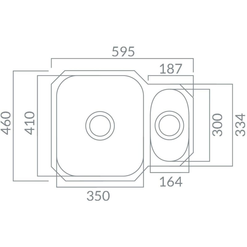 Prima 1.5B Undermount Reversible Sink Polished Steel