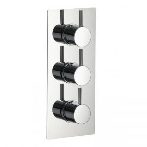 Pura Arco Twin Outlet Three Handle Concealed Shower Valve