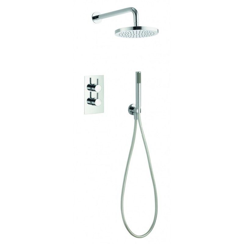 Imex Arco Twin Shower Valve with Fixed Head & Pencil Handset