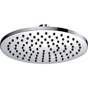 Pura Deluxe Round 200mm Brass Shower Head with Swivel Joint