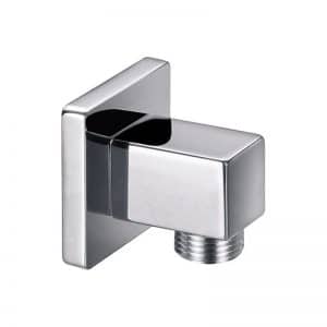 Pura Square Brass Wall Outlet Elbow