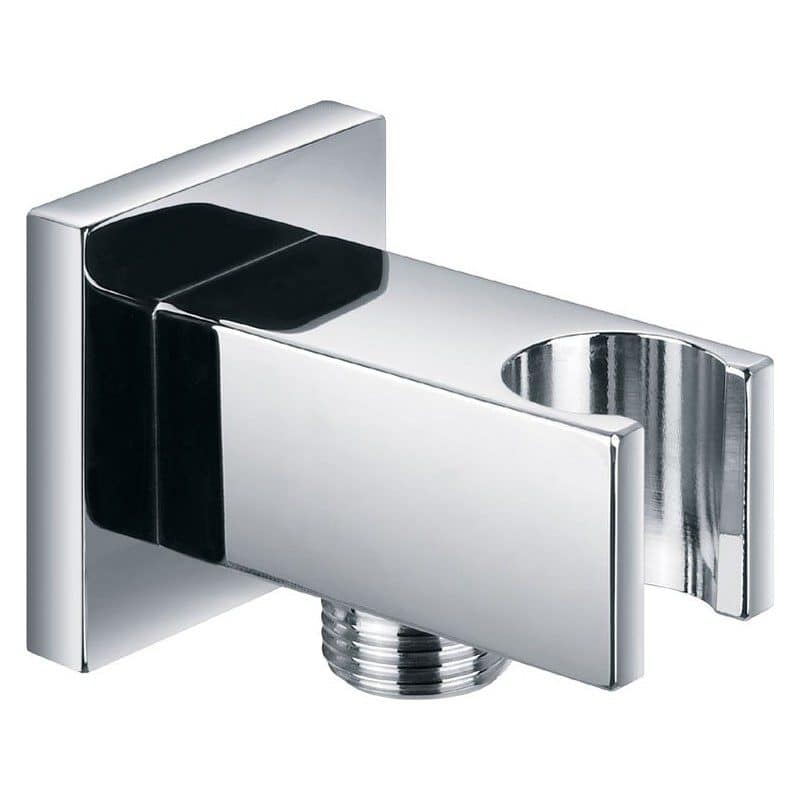 Imex Pura Square Wall Outlet Elbow with Bracket