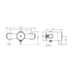 Rada V12 Surface Mounted Thermostatic Shower Valve
